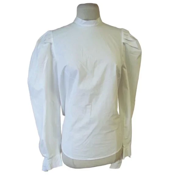 FREE PEOPLE WORKIN' GIRL BLOUSE sz M - Picture 3 of 4